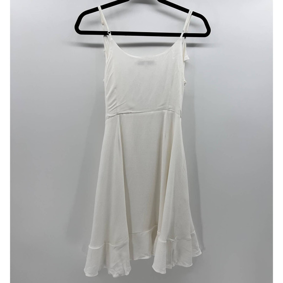 Cupcakes And Cashmere White Wrap Tunic Dress Layered Ruffle Sleeveless Small - Picture 4 of 12